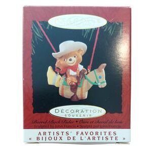 1995 Hallmark Keepsake Ornament Barrel-Back Rider Cowboy Bear John Francis